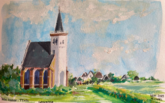 Michael-Koopman-Gouache-Papier-11x17cm-Den-Hoorn-Texel-scaled